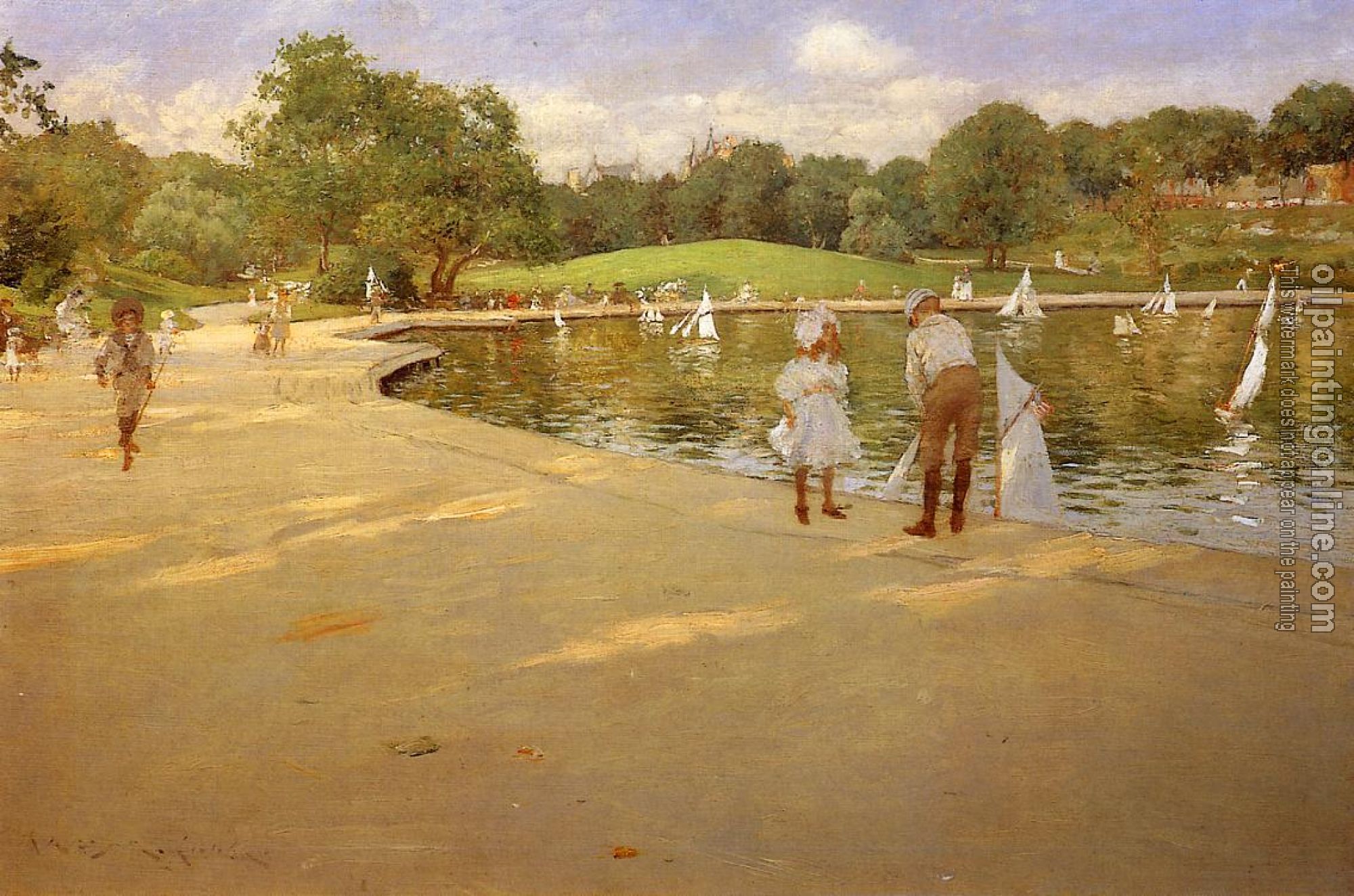 Chase, William Merritt - The Lake for Miniature Yachts aka Central Park